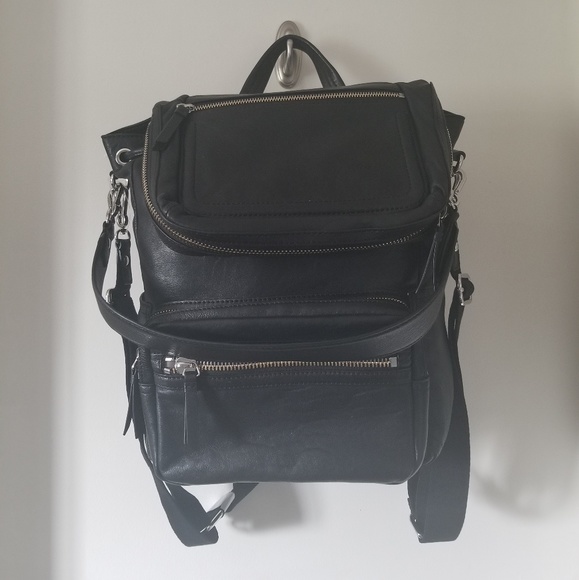 vince camuto patch leather backpack